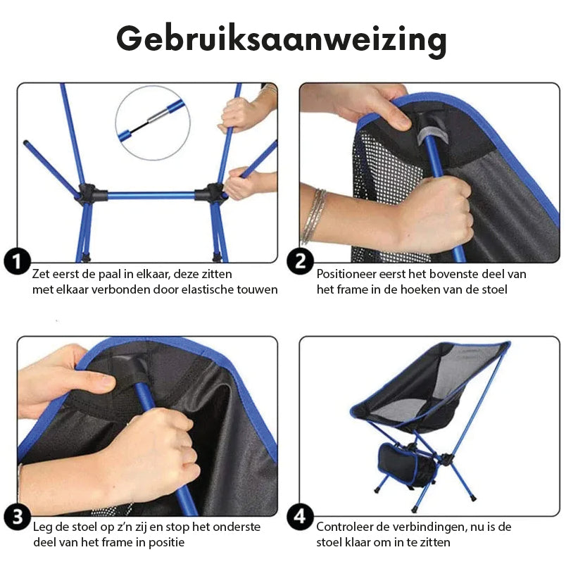 Klapstoel | compact en makkelijk op te stellen