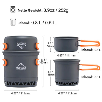 Outdoor kookset 1.3L | compact en lichtgewicht