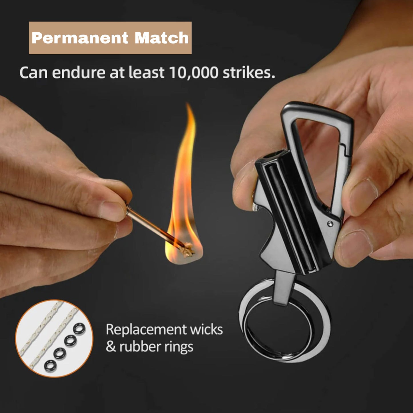 SparkMate | 3 in 1 Permanente lucifer sleutelhanger