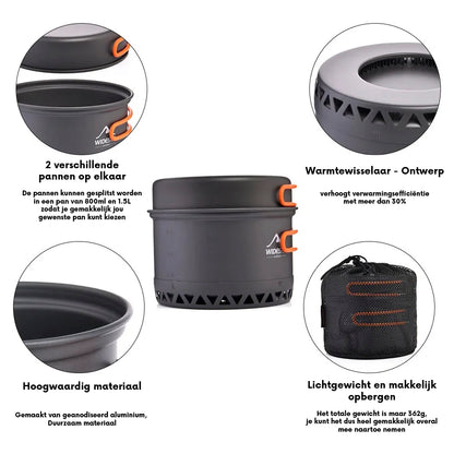 Outdoor kookset 2.3L | compact en lichtgewicht