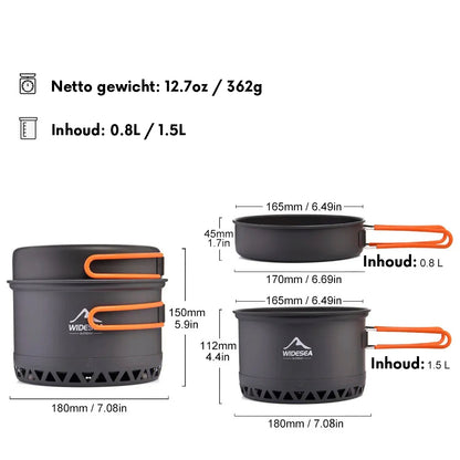 Outdoor kookset 2.3L | compact en lichtgewicht